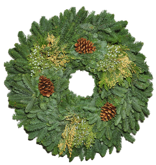 Mixed Noble Christmas Wreath 22"