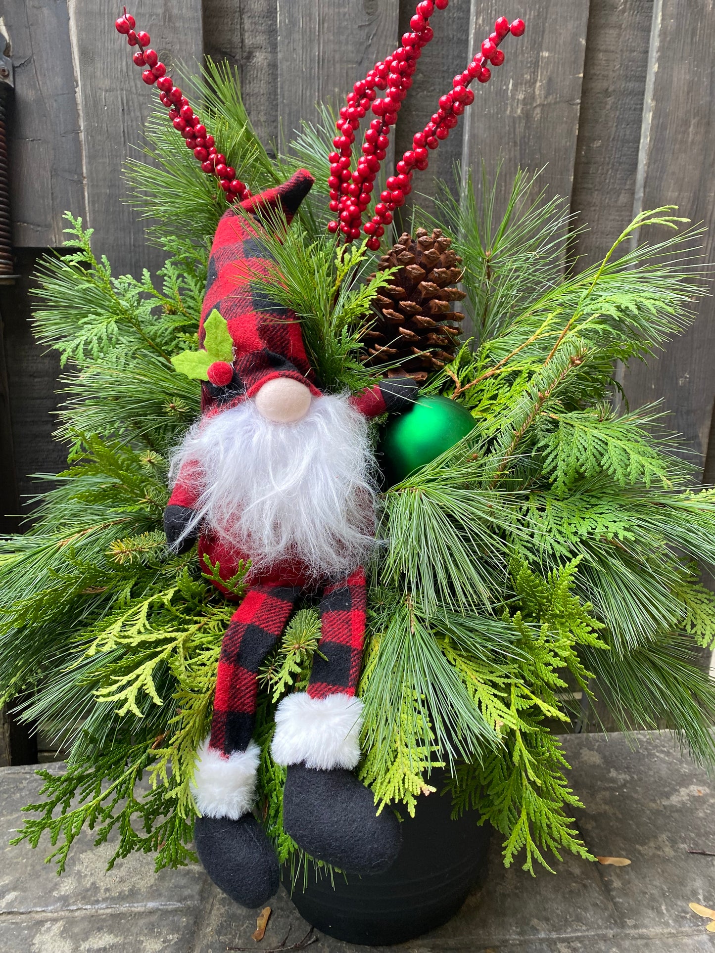 12 - Inch Planter "Gnome For The Holidays"